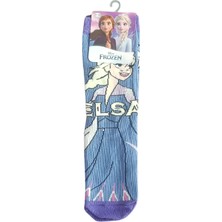 Frozen Baskılı Elsa ve Anna Kız Çocuk Soket Çorap