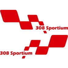 Sönmez Sticker Peugeot 308 Sportium Sticker - Peugeot 308 Sticker - Peugeot Sticker - Kapı Altı Sticker - Oto Sticker - Araba Sticker