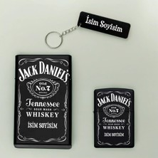 Melek Pazarı Jack Daniel Kişiye Özel Isimli Metal Sigara Kutusu, Zippo Çakmak ve Anahtarlık Seti