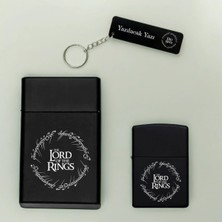 Melek Pazarı Lord Of The Rings Kişiye Özel Isimli Metal Sigara Kutusu, Zippo Çakmak ve Anahtarlık Seti 2