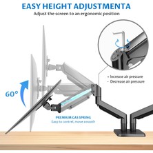 Ergoflex Ergoflex EF252D 13-32 Inch Amortisörlü Çift Kol Profosyonel Monitör Standı