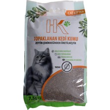 HK Cat Litter | Zeytin Çekirdeğinden Üretilen Aktif Karbonlu %100 Doğal Kedi Kumu 7.5L