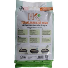 HK Cat Litter | Zeytin Çekirdeğinden Üretilen Aktif Karbonlu %100 Doğal Kedi Kumu 7.5L
