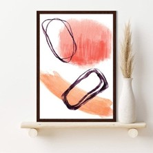 Sulu Boya Temalı Turuncu Tonlar 1 Çerçeve ve Poster - C1222