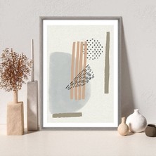 Sulu Boya Temalı Turuncu ve Yeşil Tonlar 2 Çerçeve ve Poster - C1099