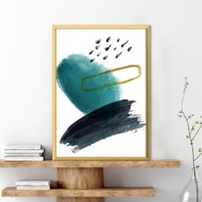 Sulu Boya Temalı Yeşil Tonlar 1 Çerçeve ve Poster - C1223