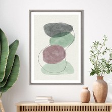 Sulu Boya Temalı Yeşil Tonlar 5 Çerçeve ve Poster - C1241