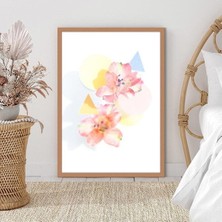 Geometrik Desenli Bitki  Çerçeve ve Poster - B1098