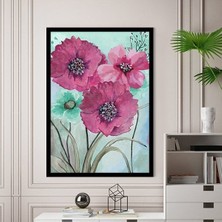 Pembe Suluboya Çiçek 2 Çerçeve ve Poster - B1173