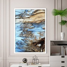 Lacivert & Gold Kaya Dokusu 2 Çerçeve ve Poster - DK1021