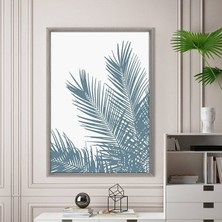 Turkuaz Palmiye 3 Çerçeve ve Poster - B1207