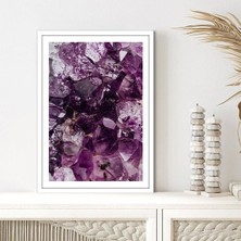 Mor Kuvars Taşı 1 Çerçeve ve Poster - DK1015