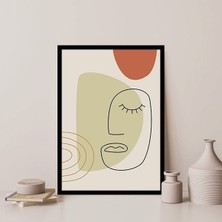 Çizgisel Yüz 5 Çerçeve ve Poster - C1208