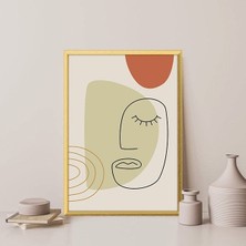Çizgisel Yüz 5 Çerçeve ve Poster - C1208