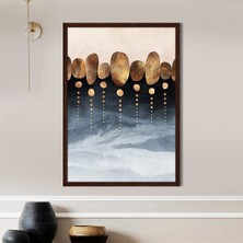 Gold Detaylı Yuvarlaklar 1 Çerçeve ve Poster - G1012