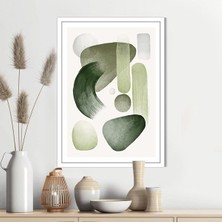 Sulu Boya Temalı Yeşil Tonlar 7 Çerçeve ve Poster - IL1074