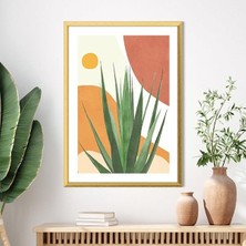 Sulu Boya Dokusu Bitki 1 Çerçeve ve Poster - IL1097