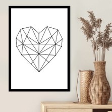 Geometrik Kalp 1 Çerçeve ve Poster - MD1062