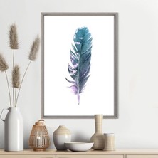 Renkli Kuş Tüyü 9 Çerçeve ve Poster - IL1122