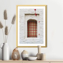 Kırmızı Demirli Pencere 1 Çerçeve ve Poster -  M1050