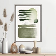 Sulu Boya Temalı Yeşil Tonlar 6 Çerçeve ve Poster - IL1075