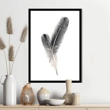 Siyah Kuş Tüyü 1 Çerçeve ve Poster - IL1126