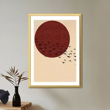 Kızıl Güneş ve Kuşlar 1 Çerçeve ve Poster  - IL1046