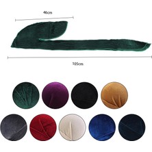 Mirror 2 Adet Kadife Bandana Şapkası Ipek Ipek Korsan Şal Şapka Siyah (Yurt Dışından)