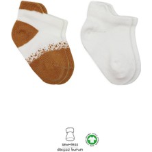 Bistyle Organik Bebek Çocuk 2li Point Penye Sneakers Çorap