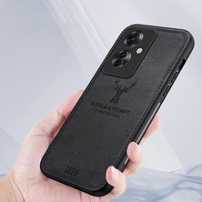 Hello-U Oppo RENO11 F 5g Geyik Desenli Kumaş Doku Deri+Pc+Tpu Telefon Kapağı (Yurt Dışından)