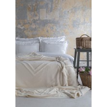 Apricitas Home Moneda Ekru Çift Kişilik Yatak Örtüsü Set