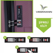 Vegmann Polipropilen (Pp) Atlas Mürdüm Kabin Boy Valiz