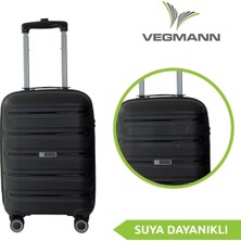 Vegmann Polipropilen (Pp) Atlas Siyah Kabin Boy Valiz