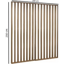 200CM x 250CM Ahşap Çıtalı Paravan Oda Ayırıcı Seperatör Duvar Dekor 200CM x 250CM