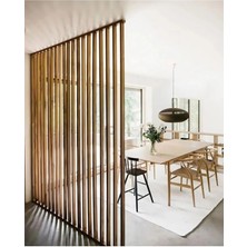 150CM x 200CM Ahşap Çıtalı Paravan Oda Ayırıcı Seperatör Duvar Dekor 150CM x 200CM