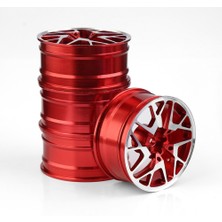 Adet 1/10 On-Road Drift Araba 52MM Metal Tekerlek Hub Rc Araba Jant Sakura Redcat, Kırmızı (Yurt Dışından)