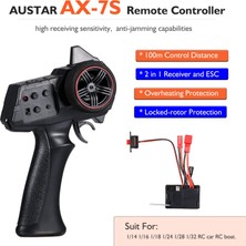 Ax-7s AX7S 2.4g 3ch Verici Uzaktan Kumanda Ile 2 In 1 Alıcı Esc Için D12 Mn D90 MN99S MN86 Rc Araba Rc Tekne (Yurt Dışından)