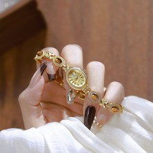 BS Bee Sister  Moda Casual Izle Üst Marka Kore Versiyonu Paslanmaz Çelik Alaşım Kayış Kuvars Su Geçirmez Saatler Lüks Zarif Tam Elmaslar Rhinestone Kadın Hediye Kol Saati (Yurt Dışından)