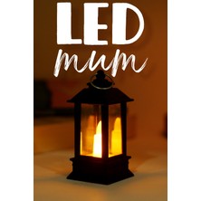Telvesse LED Mum Mini Dörtgen Tip Pil Dahil Dumansız Alev Ledli Yapay Dekoratif Mum Dekor Işığı Siyah PT434