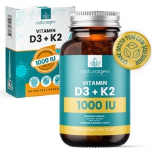 Naturagen Vitamin D3 + K2 1000 Iu 60 Kapsül