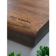 F&s Woodart Eksiz - Tek Parça - Yekpare - Masif Doğal Ağaç Ahşap Doğrama Tahtası Büyük Boy 40 x 27,5 cm