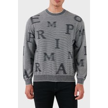 Emporio Armani Yünlü Regular Fit Bisiklet Yakalı Kazak Erkek Kazak 6D1MX8 1mjgz F915