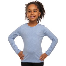 Mavi Melanj Basic Mevsimlik Likralı Uzun Kollu Kız Çocuk Tişört