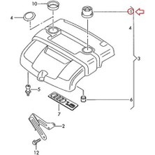 Aeethericly X4 Motor Kapağı Grommet Kauçuk Tampon Tampon Grommet Montaj Durdurma Jounce Bush -Audi Seat Skoda A1 A3 A4 A5 A6 Q3 Q5 (Yurt Dışından)