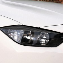 Aeethericly Karbon Fiber Araba Ön Far Kaşları Sticker Trim Dekorasyon Aksesuarları Bmw-3 Serisi F30 320I 325I 316I (Yurt Dışından)