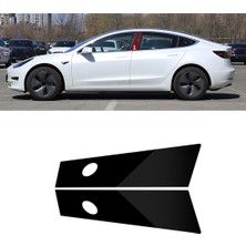 Aeethericly Araba Pencere Ayağı Mesajları Kapak B Ayağı Trim Koruma Şeridi Anti Scratch Etiket Tesla Model 3 Aksesuarları (Yurt Dışından)