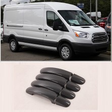 Aeethericly Ford Transit 2017 Için Araba Karbon Fiber Kapı Kolları Kapak Koruması (Yurt Dışından)