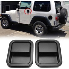 Aeethericly Sağ Iç Kapı Kolu + Dış Kapı Kolu Takımı Jeep Wrangler 55176383Ae 55176382Ae 55176477Ab 55176476A (Yurt Dışından)