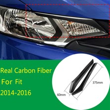 Aeethericly Araba Gerçek Karbon Fiber Far Kaş Göz Kapağı Trim Honda Fit 2014 2015 2016 Için Fit (Yurt Dışından)