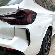 Aeethericly Araba Parlak Siyah Arka Tampon Ayırıcı Spoiler Arka Kanatlı Hava Menfezi Trimi Bmw X3 G01 Lcı M Sport 2022-2023 (Yurt Dışından)